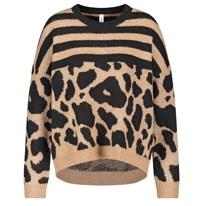 Gerry Weber Stripe and Animal Print Sweater